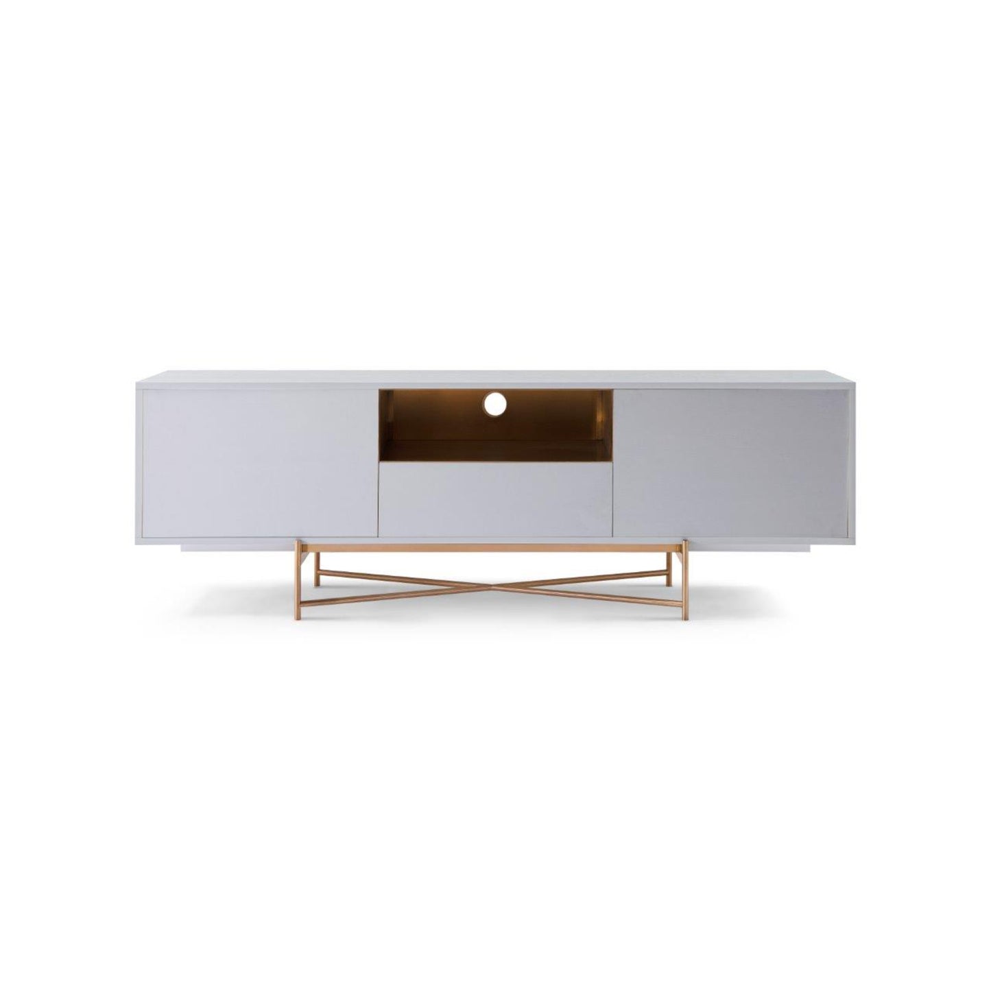 Adriana White & Bronze Sideboard