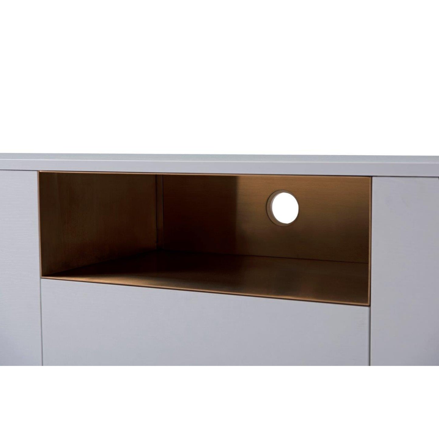 Adriana White & Bronze Sideboard