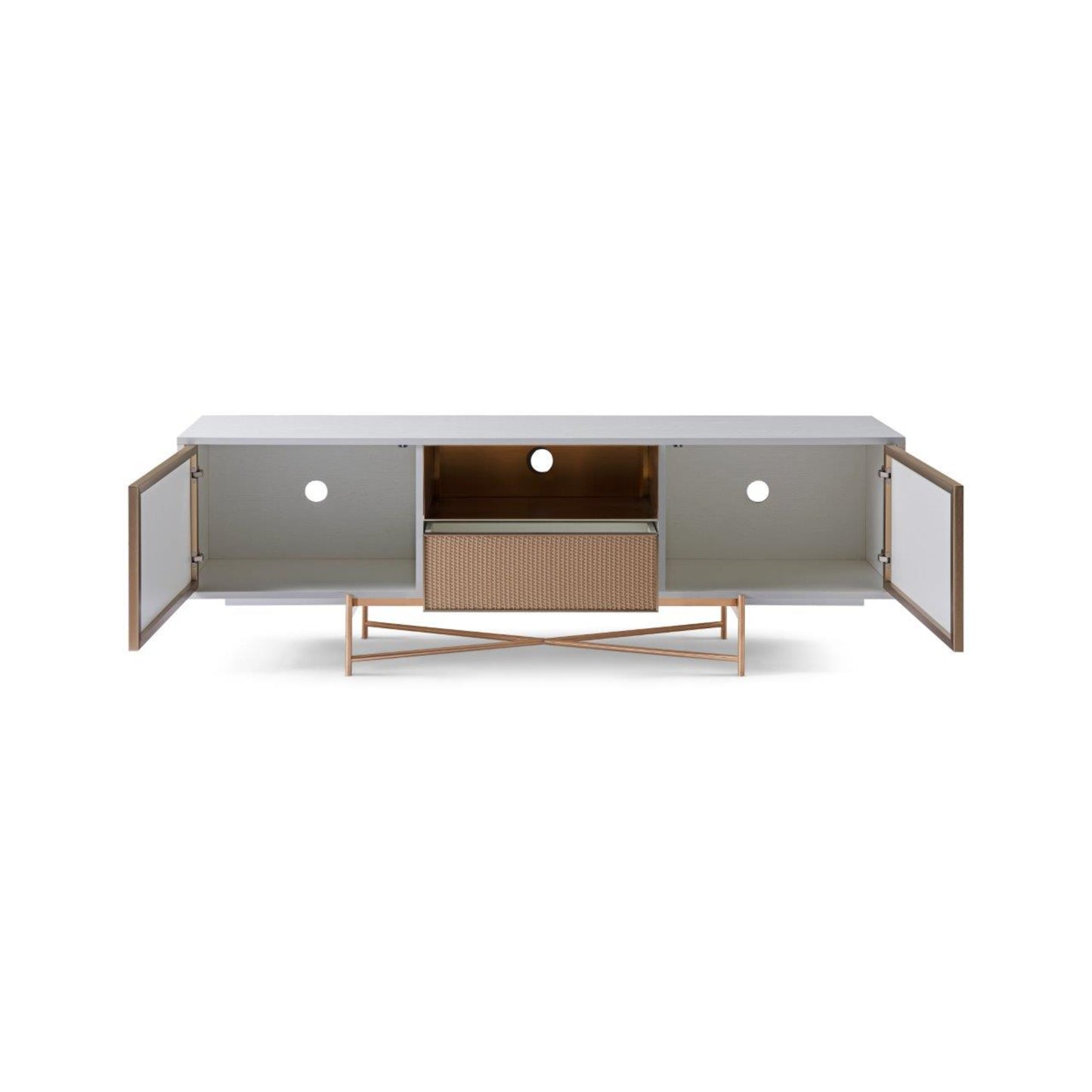 Adriana Rattan & Bronze Sideboard