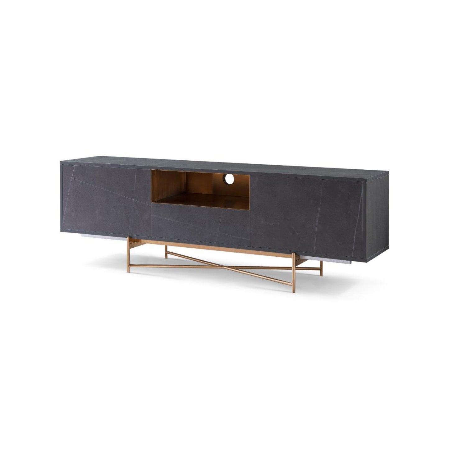 Adriana Grey Marble & Bronze Sideboard