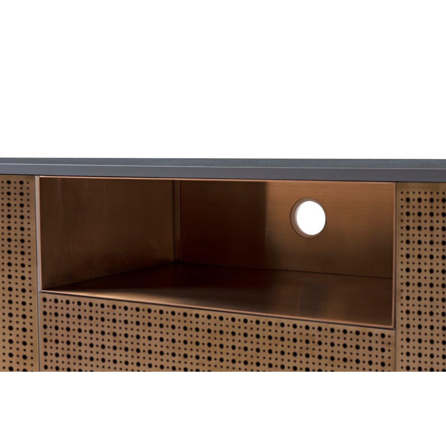 Adriana Grey With bronze Sideboard