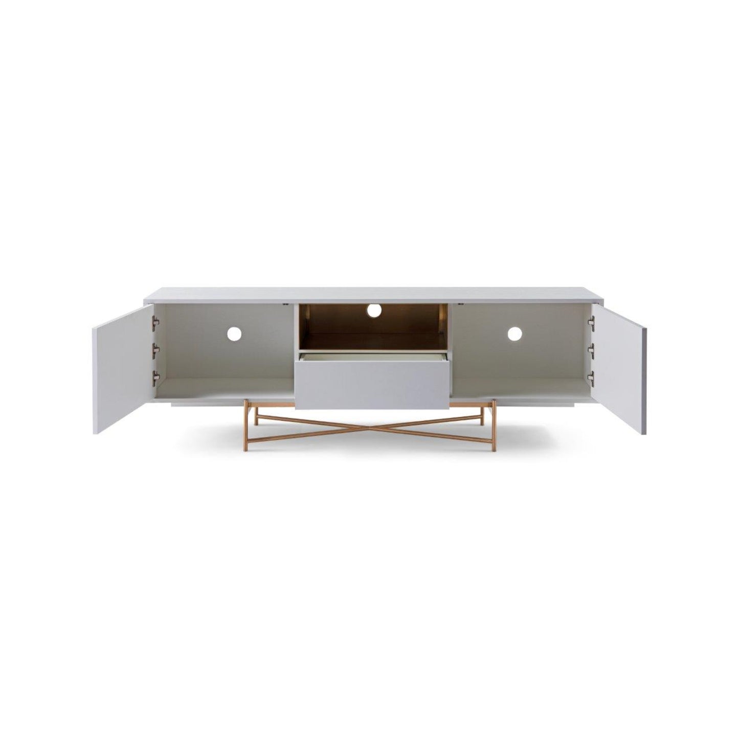 Adriana White & Bronze Sideboard