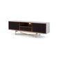 Adriana Amber Fluted Glass & Bronze Sideboard