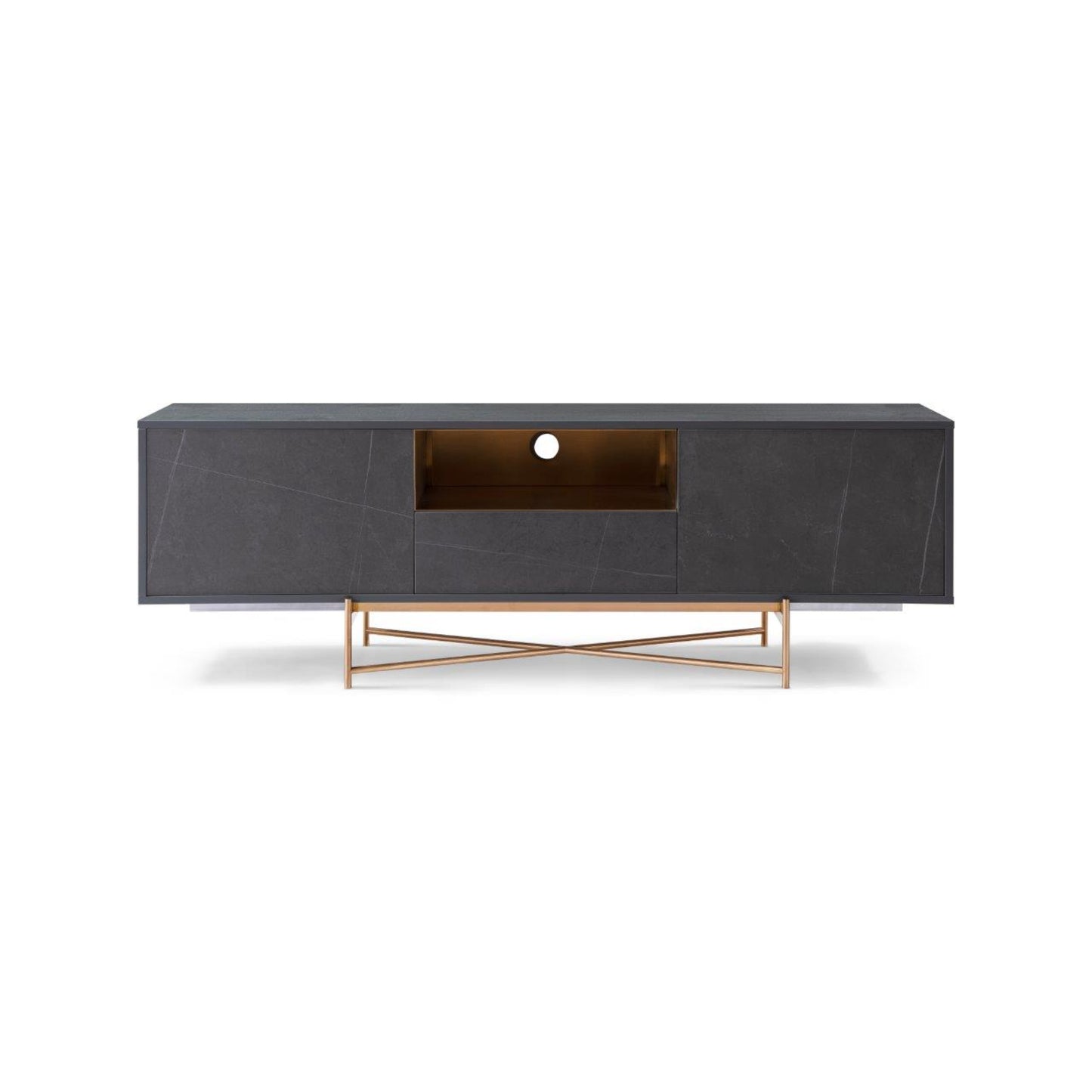 Adriana Grey Marble & Bronze Sideboard