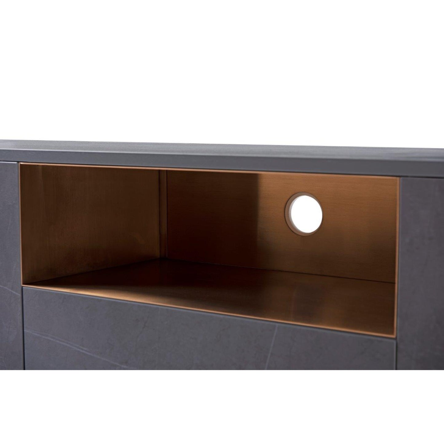 Adriana Grey Marble & Bronze Sideboard
