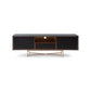 Adriana Grey With bronze & Amber Fluted Glass Sideboard