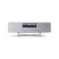 Adriana White With Dark Chrome & White Marble Sideboard