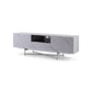 Adriana White With Dark Chrome & White Marble Sideboard