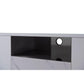 Adriana White With Dark Chrome & White Marble Sideboard