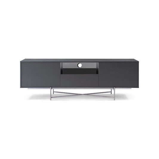 Adriana Grey With Dark Chrome Sideboard